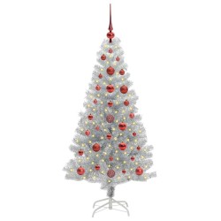 Sapin de Noël avec 150 LED avec support Argent 120 cm PET 541913541913