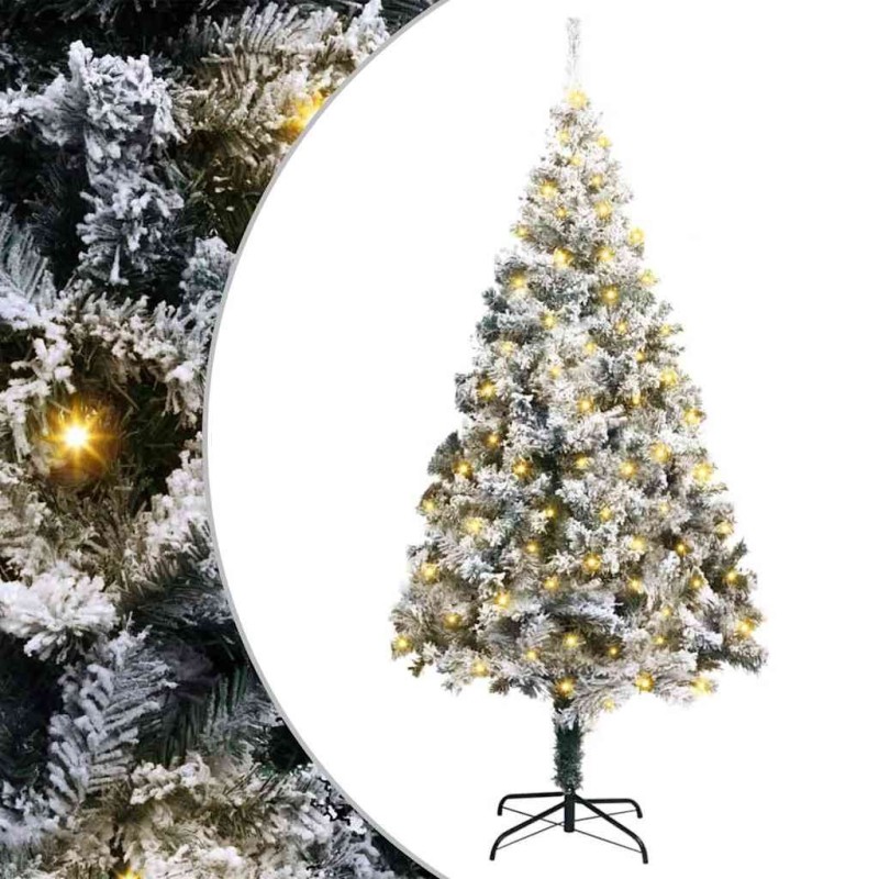 Sapin de Noël artificiel Blanc 180 cm PVC, Acier et Plastique 541914541914