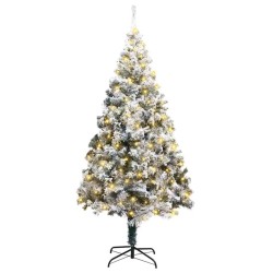 Sapin de Noël artificiel Blanc 180 cm PVC, Acier et Plastique 541914541914