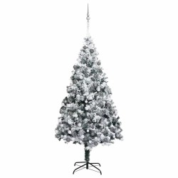Sapin de Noël artificiel Blanc 180 cm PVC, Acier et Plastique 541915541915