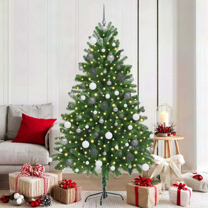 Sapin de Noël avec 300 LED avec support Vert 180 cm PE 541927541927