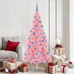 Sapin de Noël avec 300 LED avec support Rose 180 cm PVC 541928541928