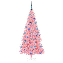 Sapin de Noël avec 300 LED avec support Rose 180 cm PVC 541928541928