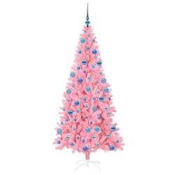 Sapin de Noël avec 300 LED avec support Rose 180 cm PVC 541928541928