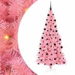 Sapin de Noël avec 300 LED avec support Rose 210 cm PVC 541929541929