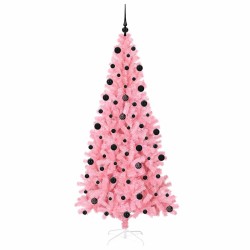 Sapin de Noël avec 300 LED avec support Rose 210 cm PVC 541929541929