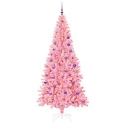 Sapin de Noël avec 300 LED avec support Rose 180 cm PVC 541930541930