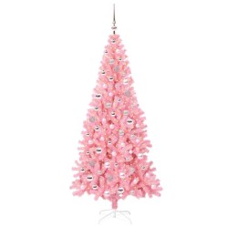 Sapin de Noël avec 300 LED avec support Rose 210 cm PVC 541931541931