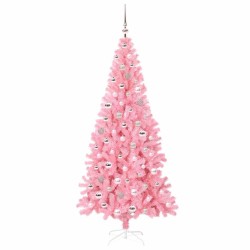 Sapin de Noël avec 300 LED avec support Rose 210 cm PVC 541931541931