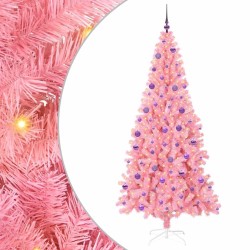 Sapin de Noël avec 300 LED avec support Rose 210 cm PVC 541933541933