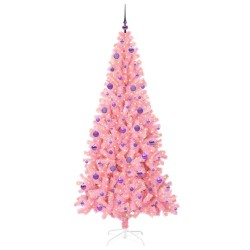 Sapin de Noël avec 300 LED avec support Rose 210 cm PVC 541933541933