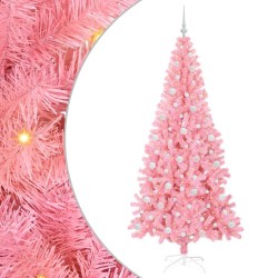 Sapin de Noël avec 300 LED avec support Rose 210 cm PVC 541934541934