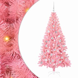 Sapin de Noël avec 300 LED avec support Rose 180 cm PVC 541935541935