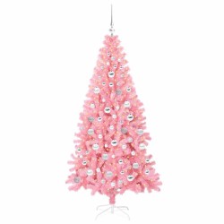 Sapin de Noël avec 300 LED avec support Rose 180 cm PVC 541935541935