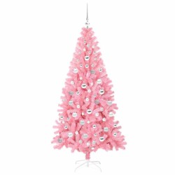 Sapin de Noël avec 300 LED avec support Rose 180 cm PVC 541935541935