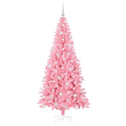 Sapin de Noël avec 300 LED avec support Rose 180 cm PVC 541936541936