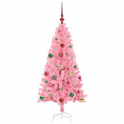 Sapin de Noël avec 150 LED avec support Rose 150 cm PVC 541937541937