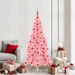 Sapin de Noël avec 300 LED avec support Rose 210 cm PVC 541939541939