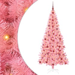 Sapin de Noël avec 300 LED avec support Rose 210 cm PVC 541939541939
