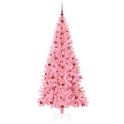 Sapin de Noël avec 300 LED avec support Rose 210 cm PVC 541939541939