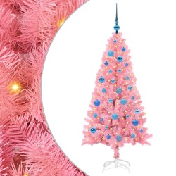 Sapin de Noël avec 150 LED avec support Rose 150 cm PVC 541940541940