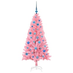 Sapin de Noël avec 150 LED avec support Rose 150 cm PVC 541940541940