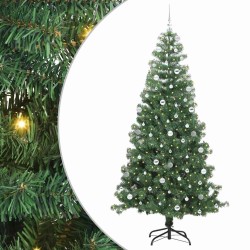 Sapin de Noël avec 300 LED avec support Vert 240 cm PVC 541942541942