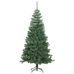 Sapin de Noël avec 300 LED avec support Vert 240 cm PVC 541942541942