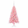 Sapin de Noël avec 150 LED avec support Rose 120 cm PVC 541945541945