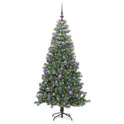 Sapin de Noël avec 300 LED avec support Vert 240 cm PVC 541947541947