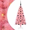 Sapin de Noël avec 150 LED avec support Rose 120 cm PVC 541951541951