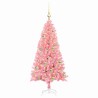 Sapin de Noël avec 150 LED avec support Rose 120 cm PVC 541953541953