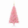 Sapin de Noël avec 150 LED avec support Rose 120 cm PVC 541953541953