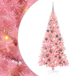 Sapin de Noël avec 300 LED avec support Rose 180 cm PVC 541954541954