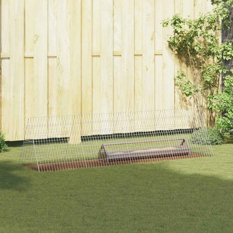 Cage à poules Argent 215 x 55 x 55 cm Acier galvanisé 541959541959