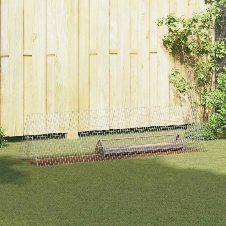 Cage à poules Argent 215 x 55 x 55 cm Acier galvanisé 541959541959