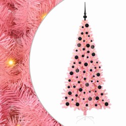 Sapin de Noël avec 300 LED avec support Rose 180 cm PVC 541962541962