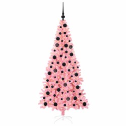 Sapin de Noël avec 300 LED avec support Rose 180 cm PVC 541962541962