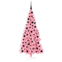 Sapin de Noël avec 300 LED avec support Rose 180 cm PVC 541962541962