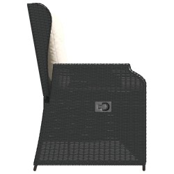 Banc de jardin Noir polyrotin 541967541967