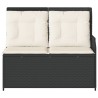 Banc de jardin avec coussin Noir et blanc crème polyrotin 541968541968
