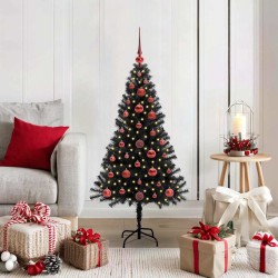 Sapin de Noël avec 150 LED avec support Noir 120 cm PVC 541972541972