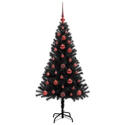 Sapin de Noël avec 150 LED avec support Noir 120 cm PVC 541972541972