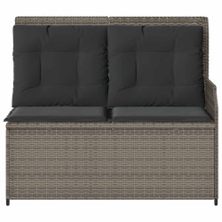 Banc de jardin avec coussin Gris polyrotin 541976541976
