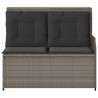 Banc de jardin avec coussin Gris polyrotin 541976541976