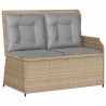 Banc de jardin avec coussin Beige et gris polyrotin 541977541977