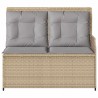 Banc de jardin avec coussin Beige et gris polyrotin 541977541977