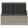Banc de jardin avec coussin Gris clair polyrotin 541979541979