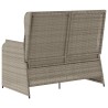 Banc de jardin avec coussin Gris clair polyrotin 541979541979
