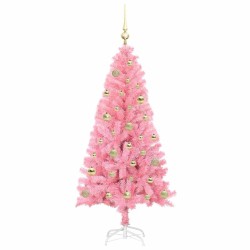 Sapin de Noël avec 150 LED avec support Rose 150 cm PVC 541983541983